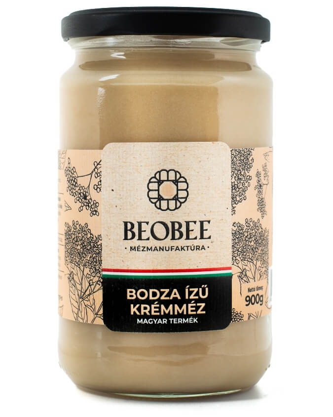 900 grammos bodzafű ízesítésű krémméz