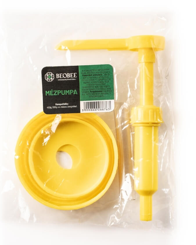 Praktikus pumpás adagoló a mézhez.